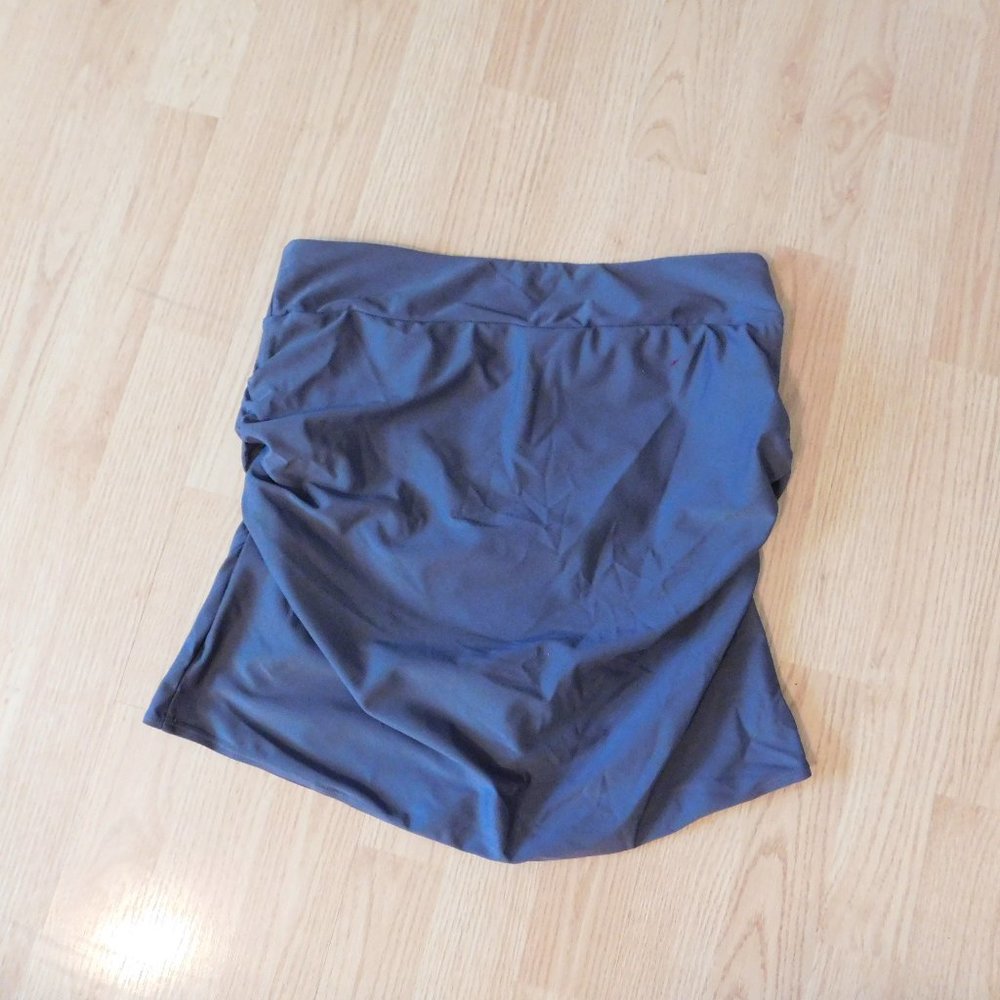 XL Gray Swim Skirt Bottom with Built in Panty - New